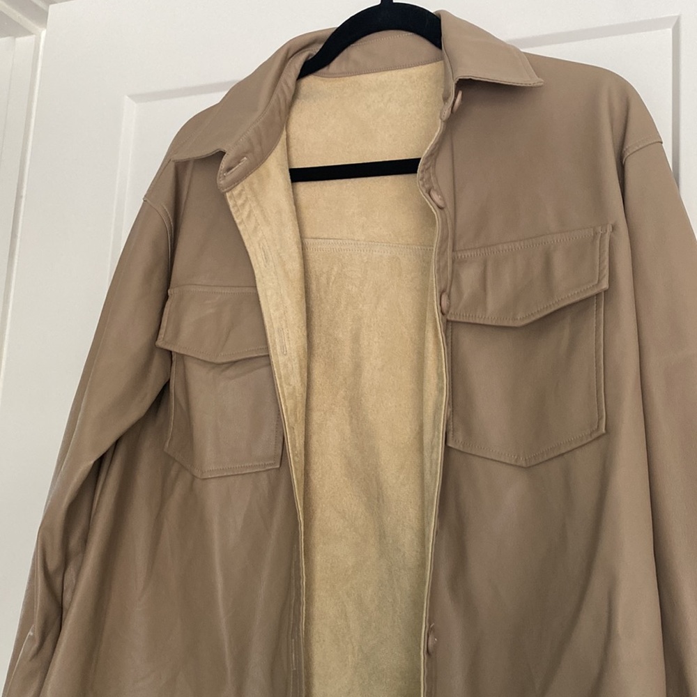 Pleather Shacket - Picture 2 of 3